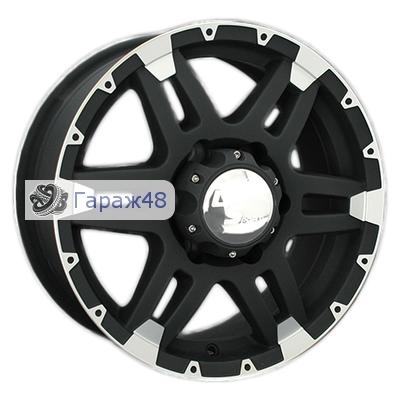 LS 212 R16 / 7J PCD 6x139.7 ET 38 ЦО 67.1 Литые Черный матовый полированный